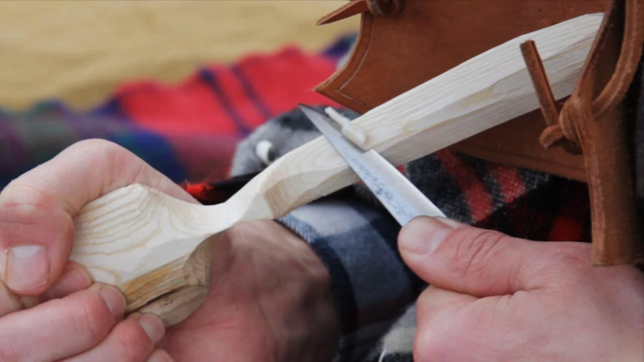 Silent spoon carving. Making a wooden spoon using hand tools. Carving Golden Ash | woodwork ASMR