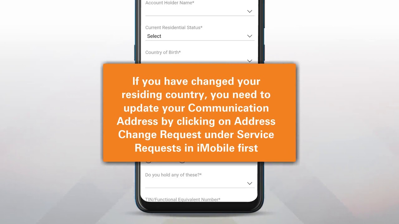 NRI iMobile app: Update FATCA/CRS Details Demo