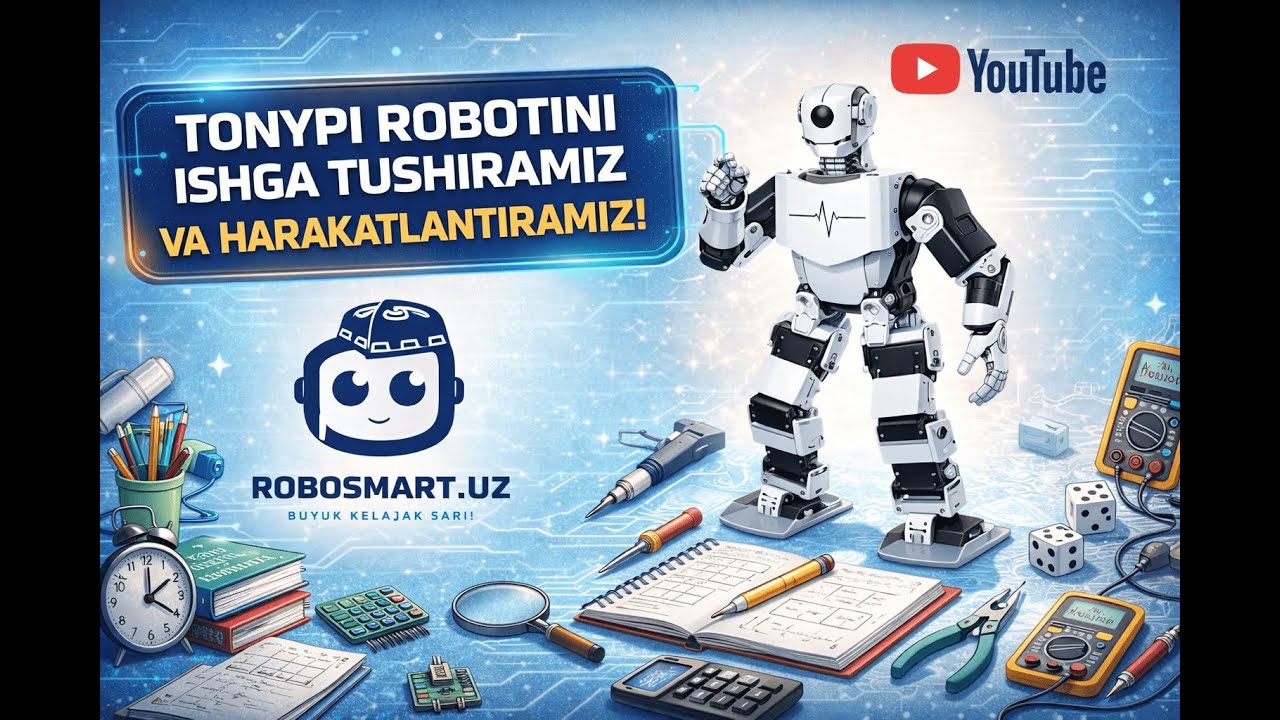🔥 TonyPi Pro robotini ishga tushiramiz va harakatlantiramiz! #TonyPi #RaspberryPi #Hiwonder #STEM
