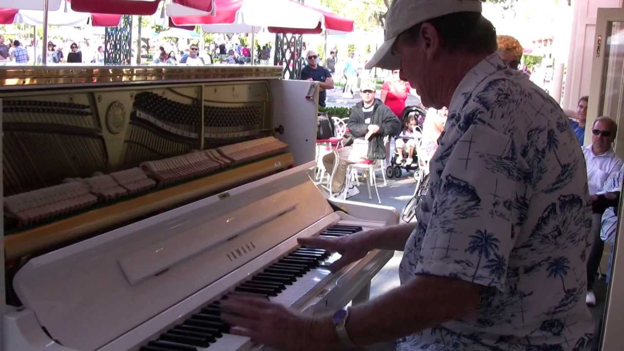 RAGTIME JOHNNY HODGES PLAYS PINE TOP BOOGIE ON MAIN STREET USA
