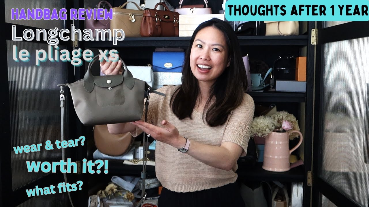 Обзор сумки Longchamp Le Pliage xs | износ после 1 года | распродажа и скидка 20%