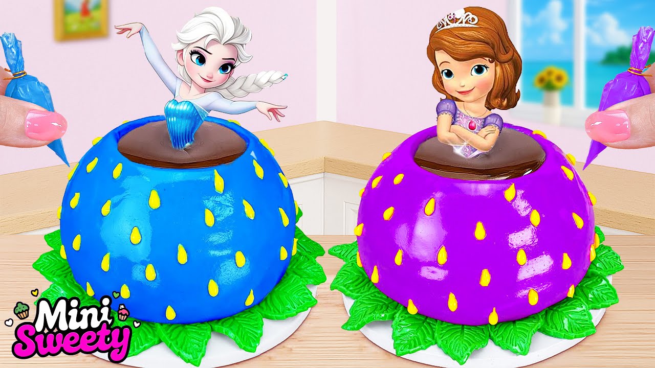 Pastel de Princesa de Chocolate Arcoíris 🌈 Maravillosas Ideas de Mini Pasteles Decorados 🌈
