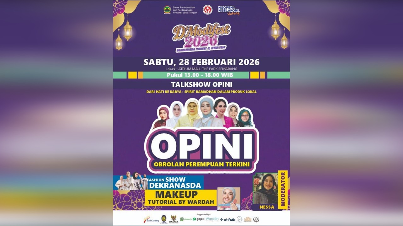 LIVE | D’MODIFEST 2026 ✨ OPINI – OBROLAN PEREMPUAN TERKINI | SPIRIT RAMADHAN & PRODUK LOKAL JATENG