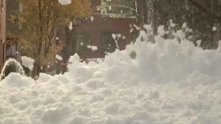 Foam floods the streets of Philadelphia