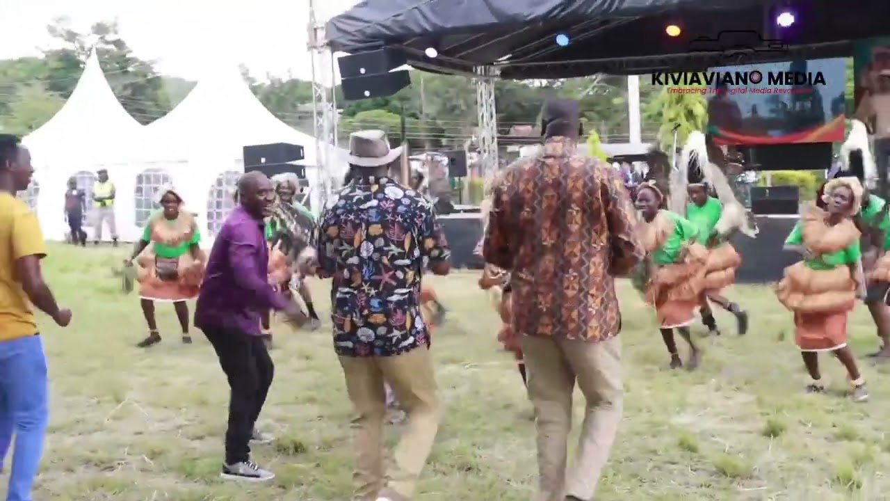 Mumbeere Nu cultural group on stage during Mbeere cultural festival in Siakago