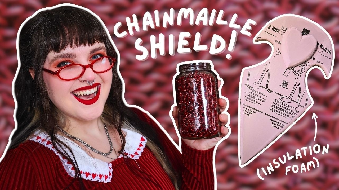 Создаю гигантский кольчужный щит ко Дню святого Валентина (потому что я просто не могу удержаться).