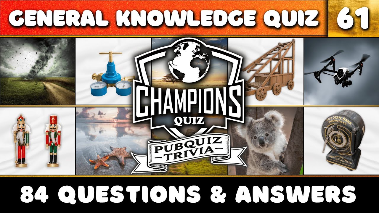 Pub Quiz TRIVIA 61 : 84 General Knowledge Questions! Geography, History, Technology, Film & More!