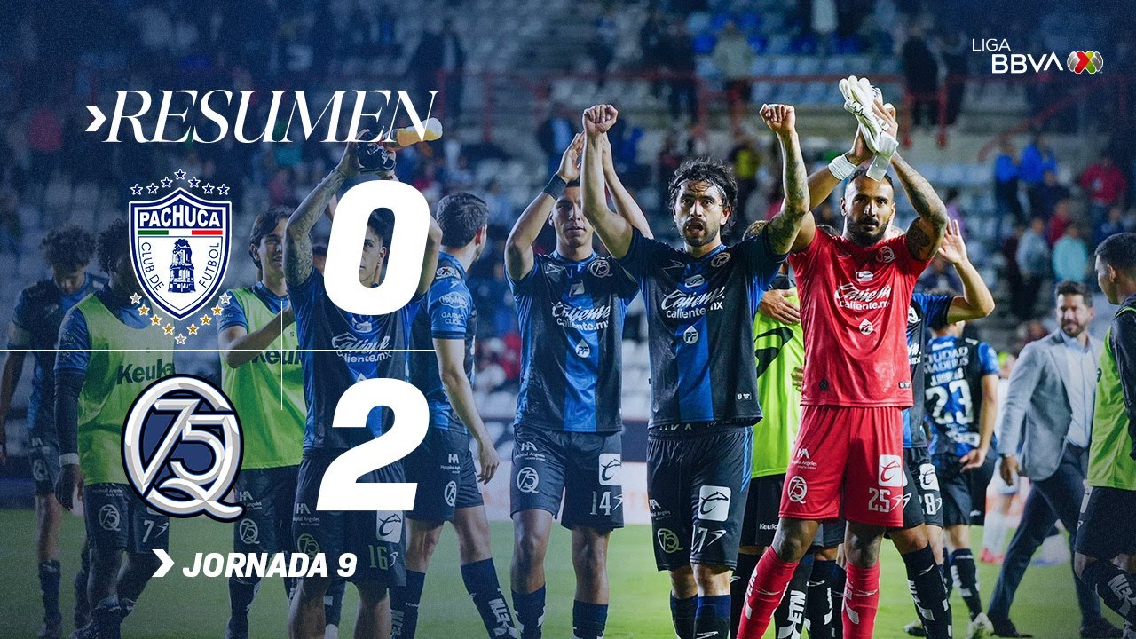 PACHUCA 0-2 QUER&Eacute;TARO J9 AP25 | Gallos da la sorpresa en la casa de los Tuzos