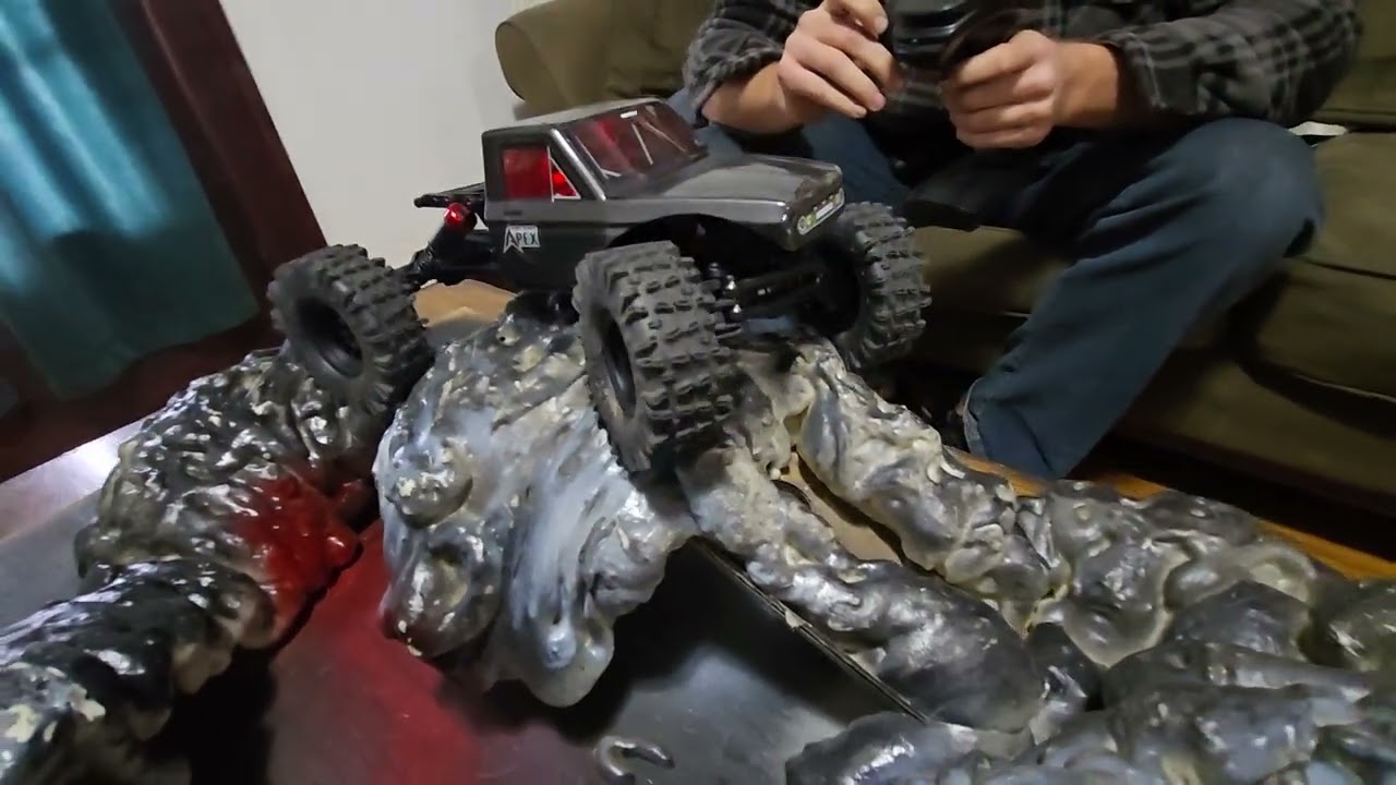 Redcat Acent Apex 1/18 Crawler RC on a homemade course.