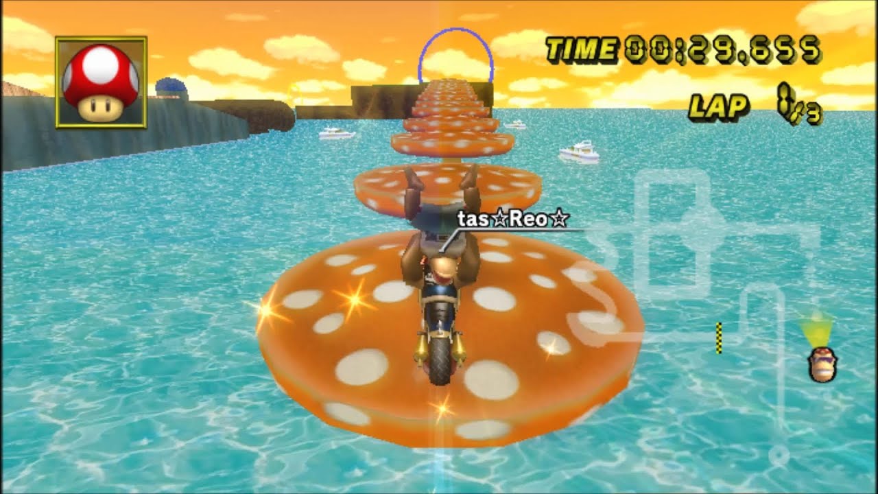 [MKWii TAS] Waterway BETA1.2 (No-Glitch) - 1'16''078 (Former BKT)
