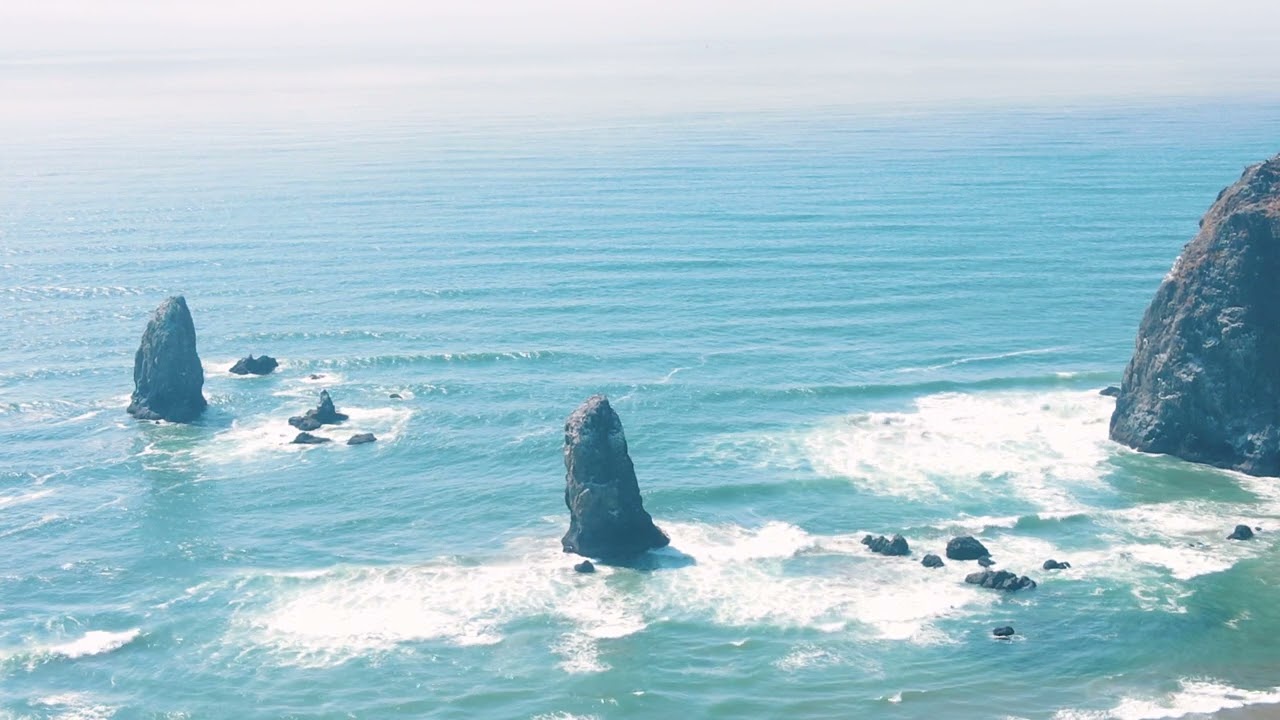 Haystack Rock: Coastal Oregon Drone Flight with AI-Generated LoFi
