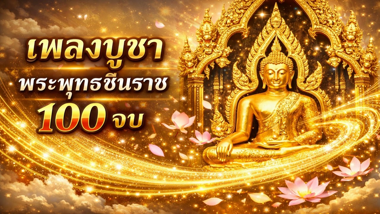 บทเพลงบูชาพระพุทธชินราช (ฉบับมหาชัยชนะ) 100 จบ ชนะมาร การงานสำเร็จ #100จบ