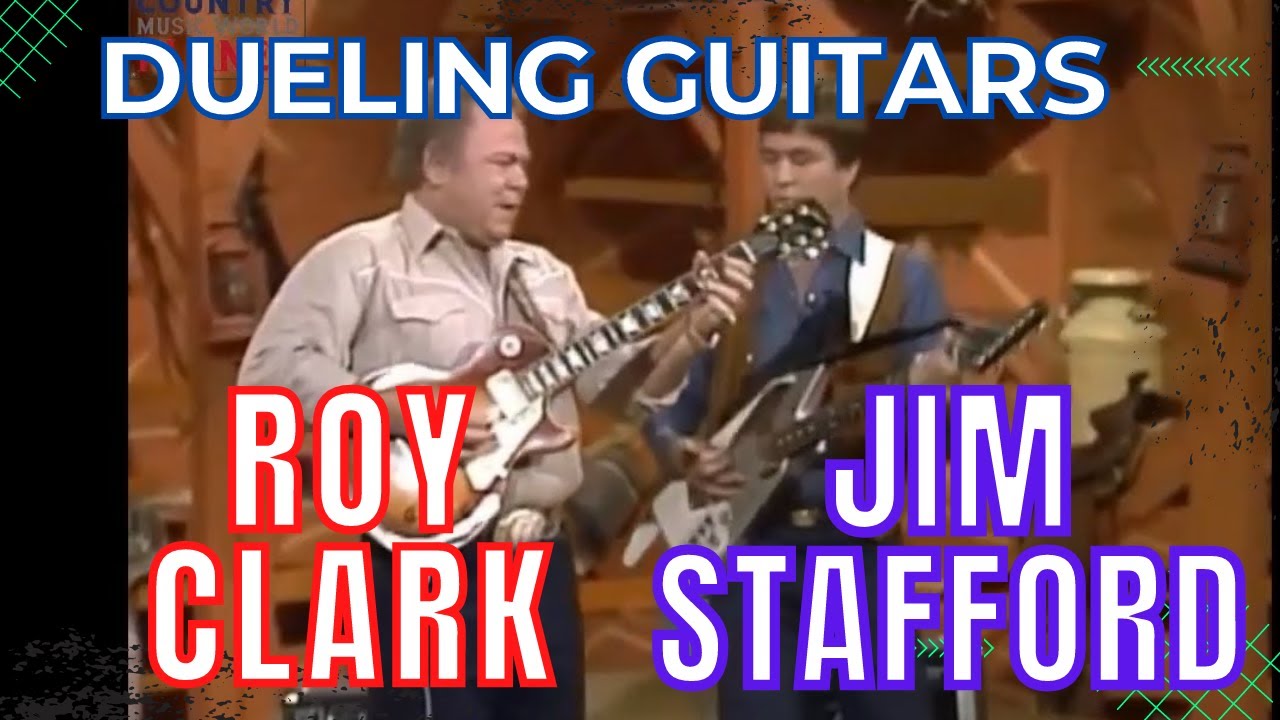 Roy Clark And Jim Stafford  - Dueling Guitars - AMAZING GUITAR LICKS!
