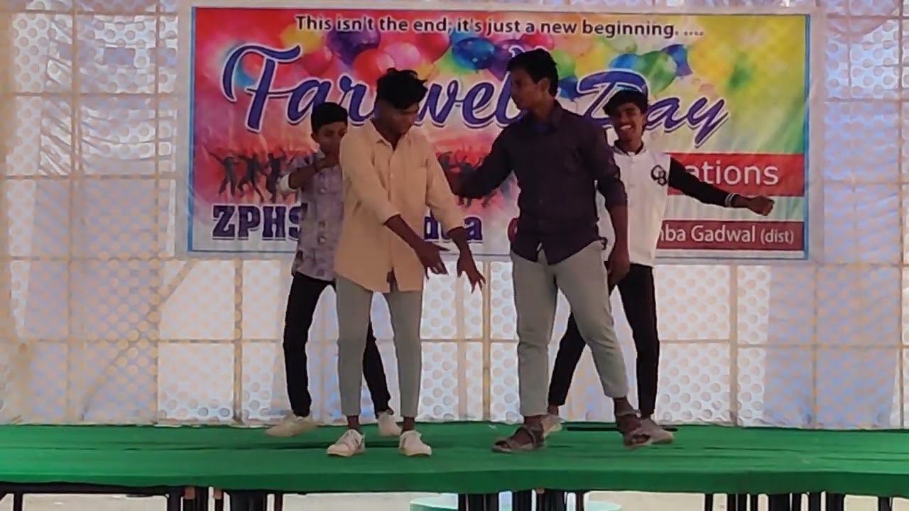 Joyful dance by 10th boys of ZPHS, ARAGIDDA on farewell day 2024-25