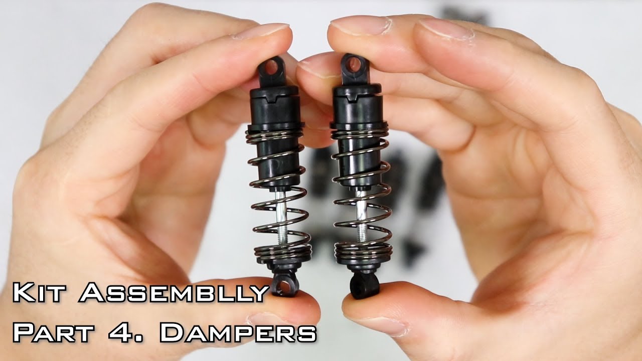 Tamiya Dynahead 6x6 G6-01 Kit Assembly : Part 4. Dampers