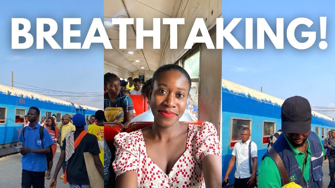 Taking the train in Ghana for the first time 🇬🇭