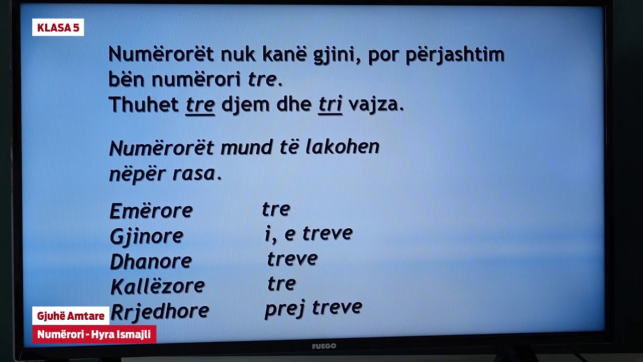 5314 - Gjuhë amtare - Numërori