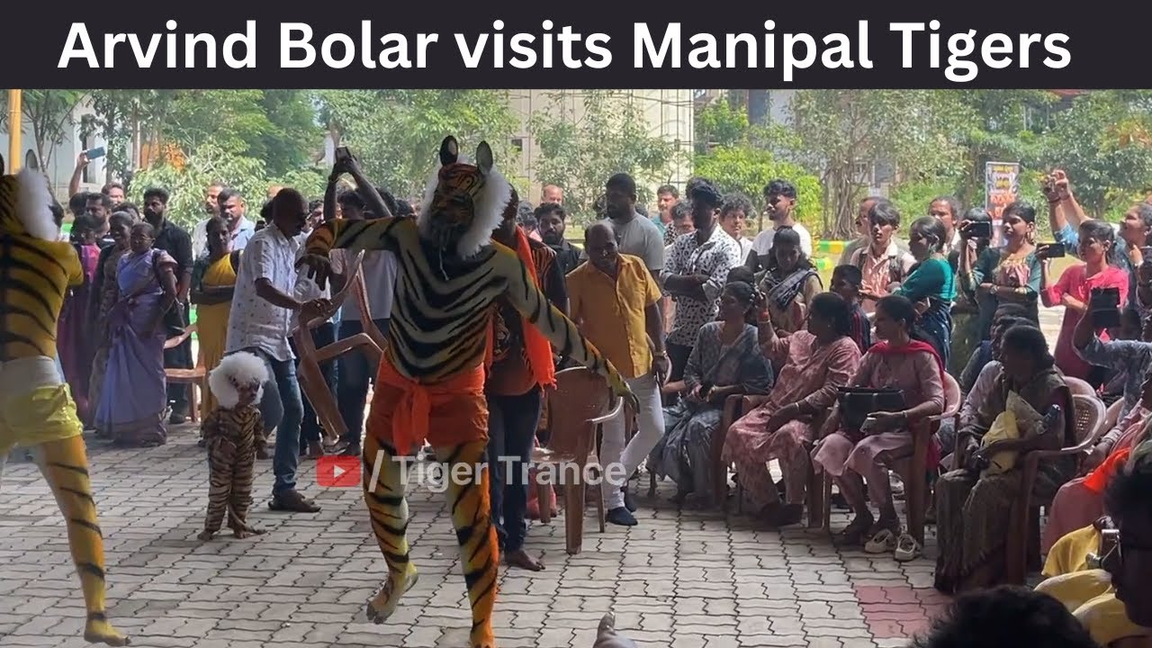 Arvind Bolar visited Manipal Tigers Hulivesha | Tiger Dance at Manipal | Ashtami 2024