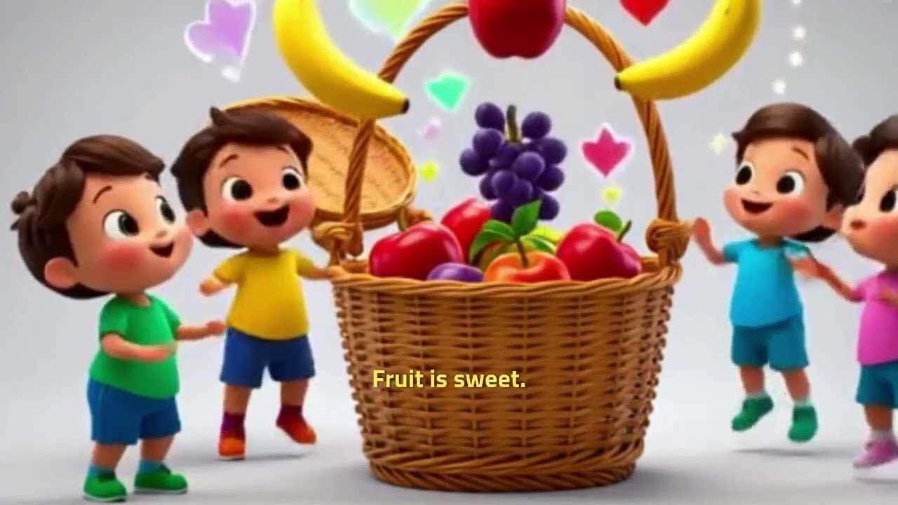 Fruit Song for Kids | Healthy Eating Song | Preschool Learning Video 🍊🍓