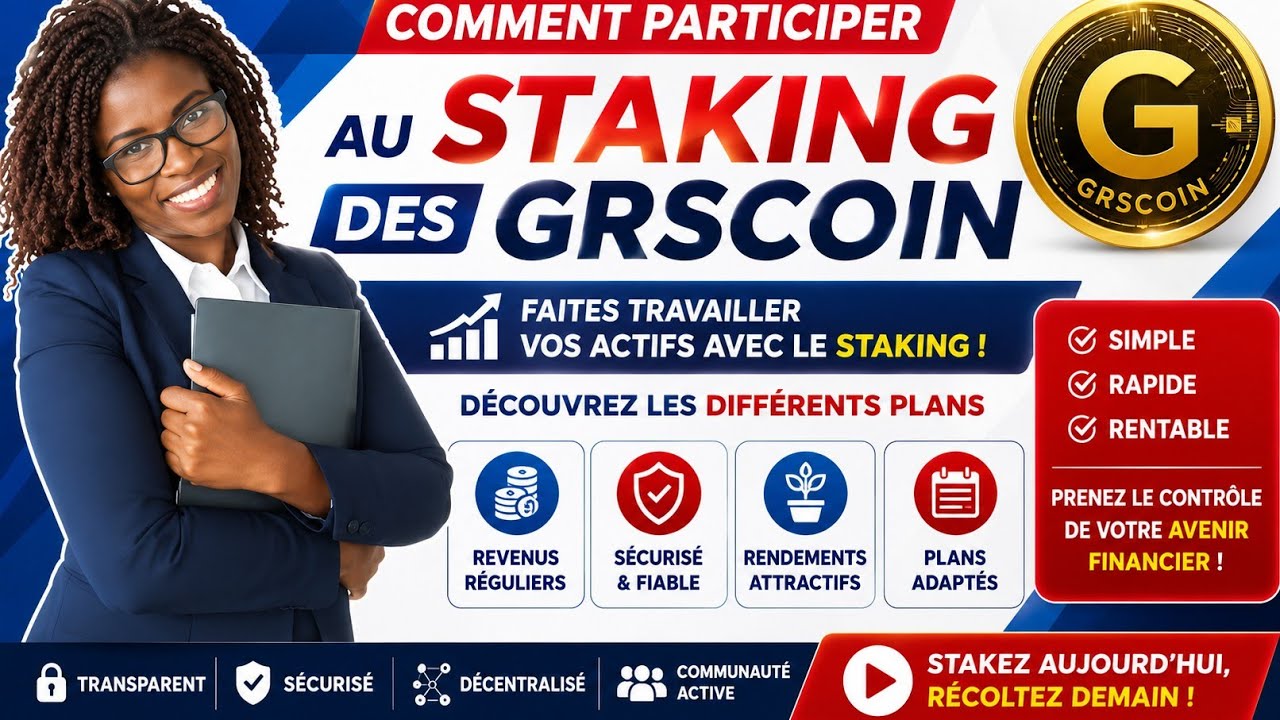 ✅ STAKING des GRSCOIN : Gagner des r&eacute;compenses en GRSCOIN et en USDT via la promotion 💥