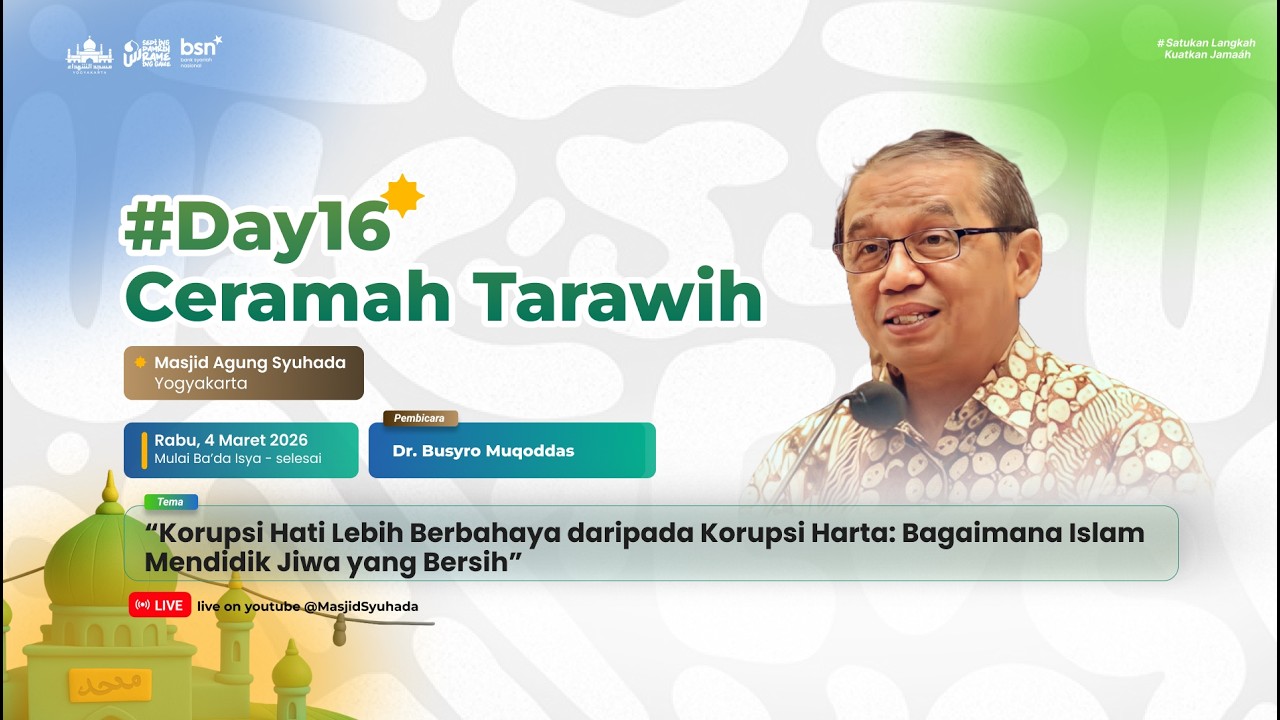 🔴LIVE Ceramah Tarawih | Dr. Busyro Muqoddas