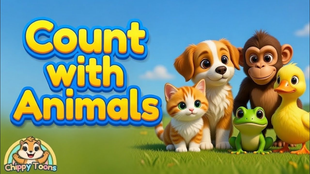 Counting Song 1–10 with Animals | Fun Numbers Rhyme for Toddlers