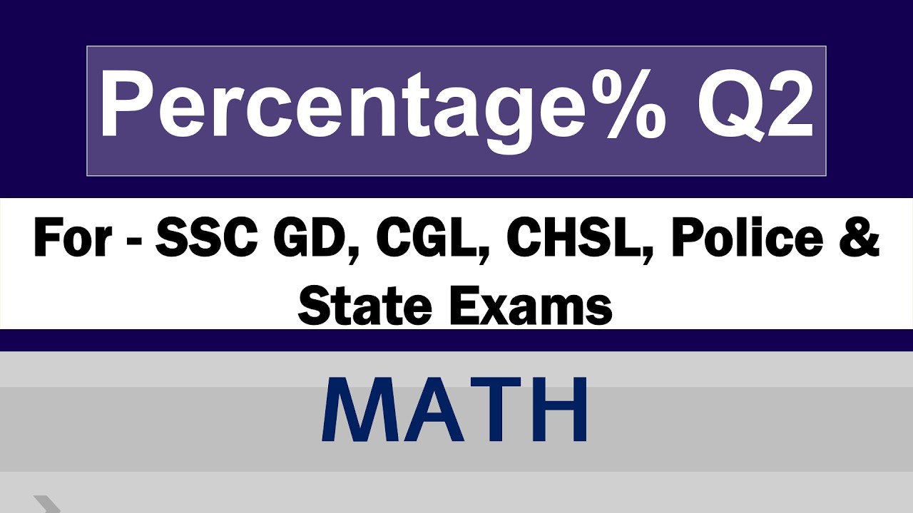 Hard SSC Percentage Question     Passed or Failed  Fast Exam Method Explained