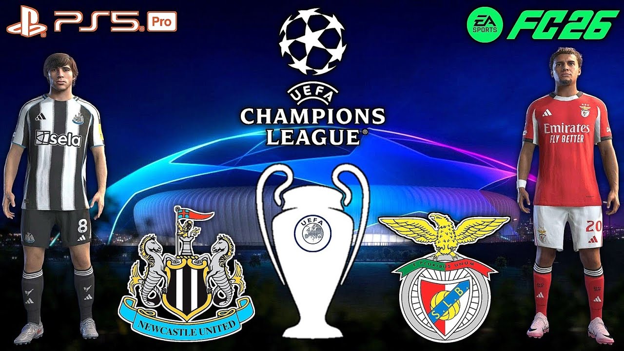 FC 26- NEWCASTLE VS BENFICA | UEFA CHAMPIONS LEAGUE 25/26 | FT TONALI, ELANGA, PAVLIDIS | PS5 PRO