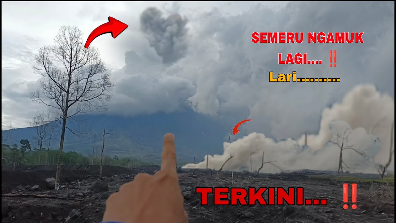 AWAS ‼️ TERJADI LAGI, DENTUMAN KERAS DARI GUNUNG SEMERU..... LETUSAN SEKUNDER DIMANA MANA, 