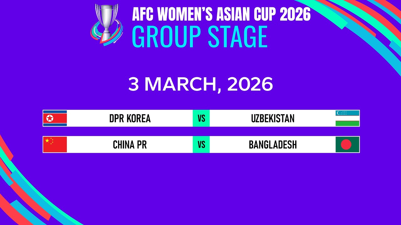 Group B: Matchday 1 Results | AFC Women's Asian Cup 2026.