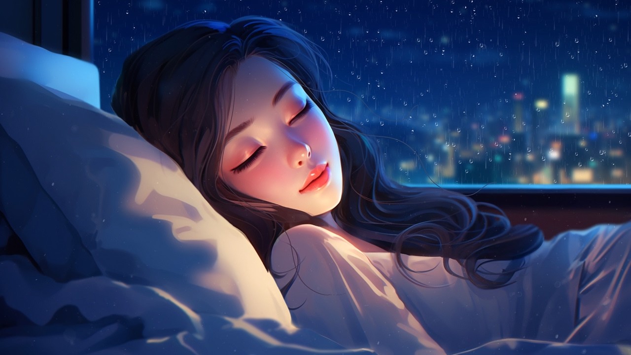 No Ads | Fall into Deep Sleep in 3 Minutes 🌙 Rain Sounds & Relaxing Piano Melodies