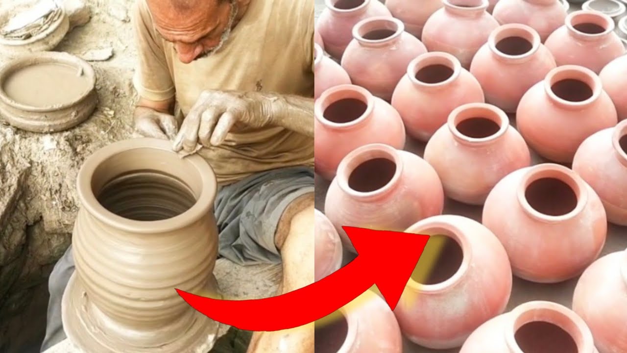Clay pot pottery | Pottery making with clay |  Ceramic earthen pot | Earthen pot making. 
