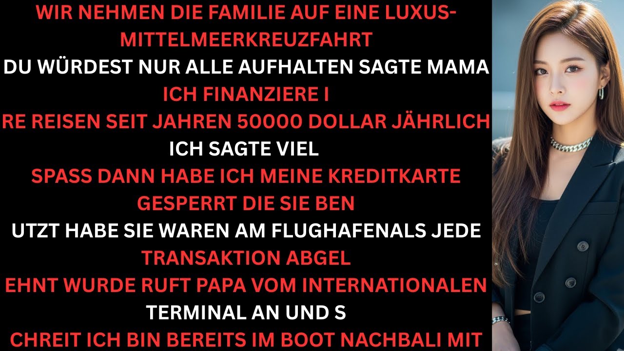 Luxus-Mittelmeer-Kreuzfahrt geplant  und ich sollte nur auf alle aufpassen
