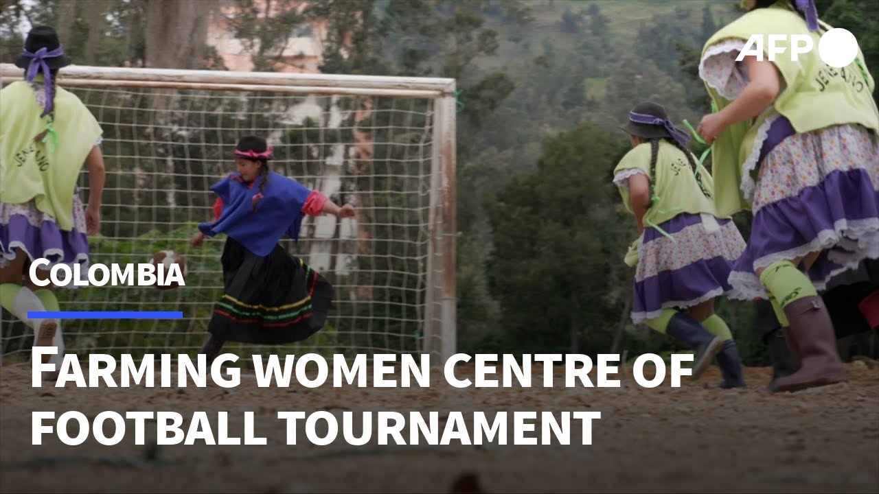 Sombrero-wearing women farmers center stage at Colombian football tournament | AFP