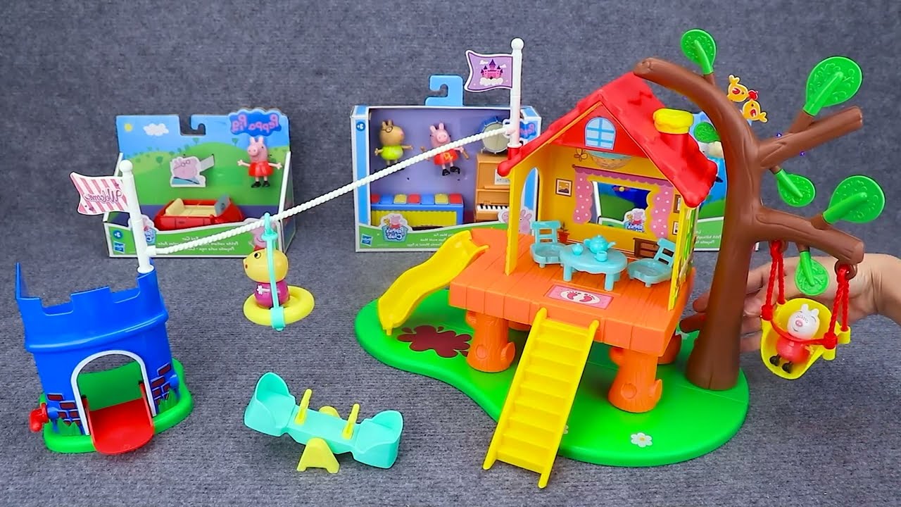 98 Minutes of Satisfying ASMR Unboxing | Adorable Peppa Pig Playground Playset Toys Collection 🌳