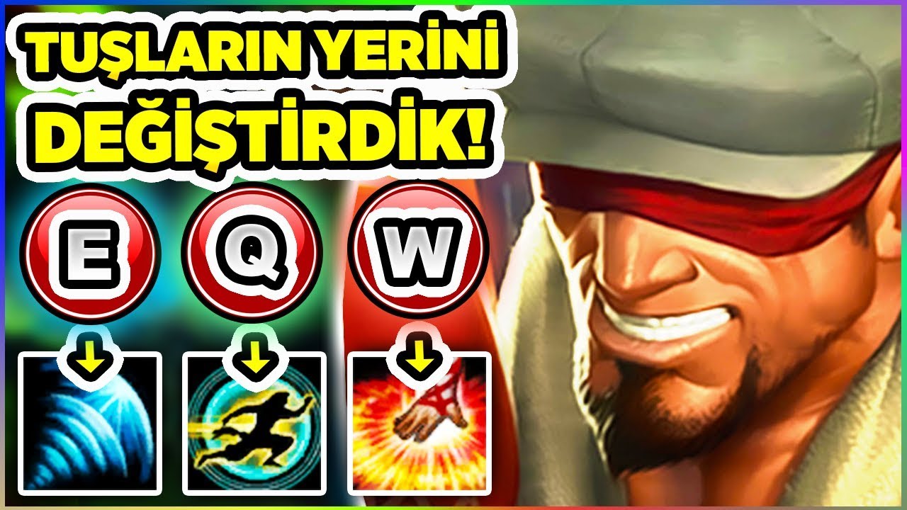 LOL'DE TUŞLARIN YERİNİ DEĞİŞTİRİP LEE SIN OYNADIM!! AŞIRI ZOR YİYOSA YAPIN!! (!!)