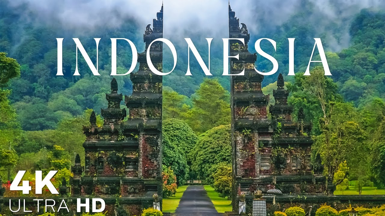 FLYING OVER INDONESIA (4K UHD) - Relaxing Music Along With Beautiful Nature Videos- 4K Video UltraHD