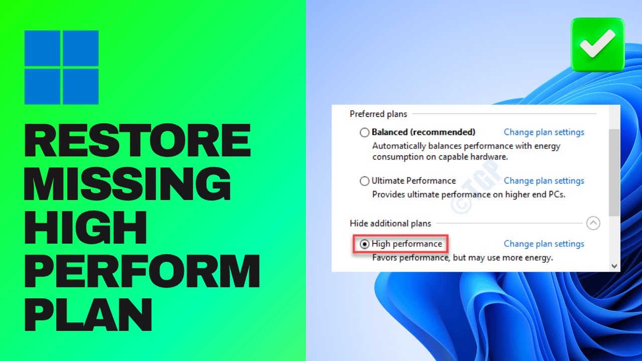 [Easy Guide] Restore Missing High Performance Plan in Windows