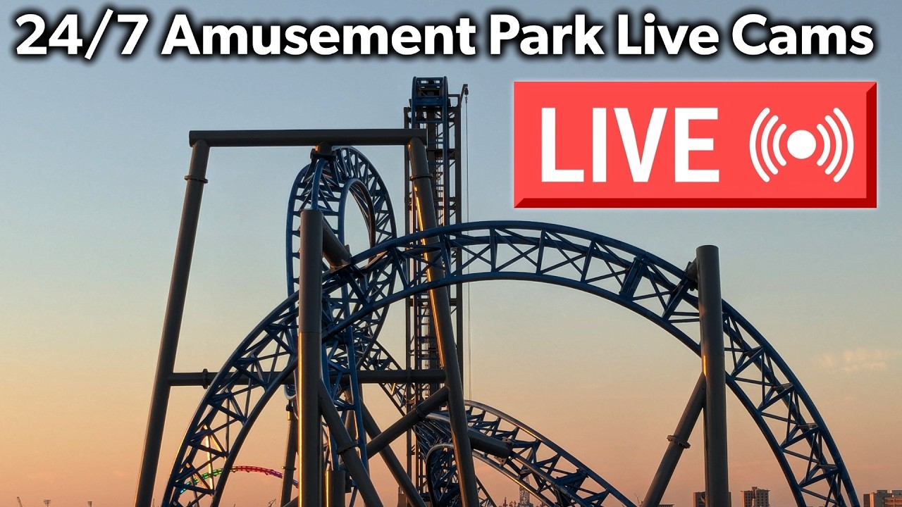 🔴🎢Amusement Park 24/7 Live Stream - Cedar Point, Energylandia, Carowinds, Kings Island, and MORE!