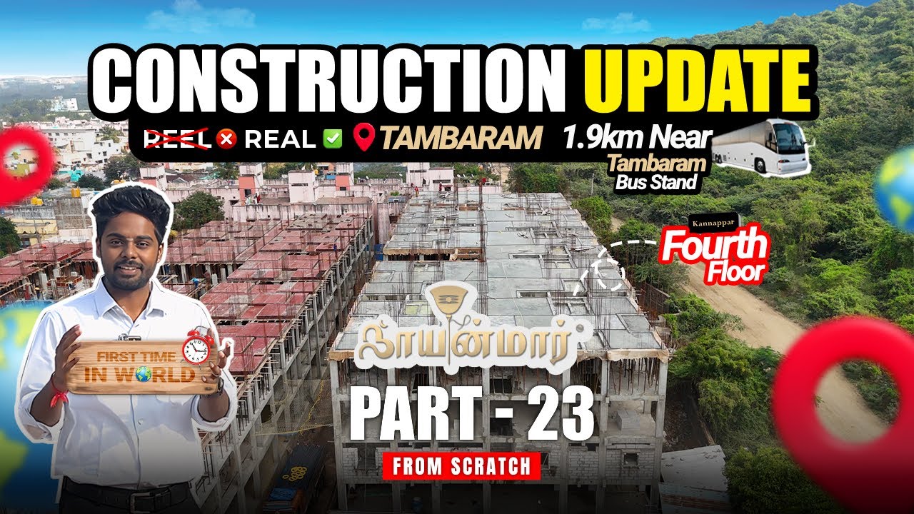 Flats in tambaram 😍|52% Work Completed | 🚌1.9 KM Tambaram Bus Stand @ 94 L | ALL INCLUSIVE 😍