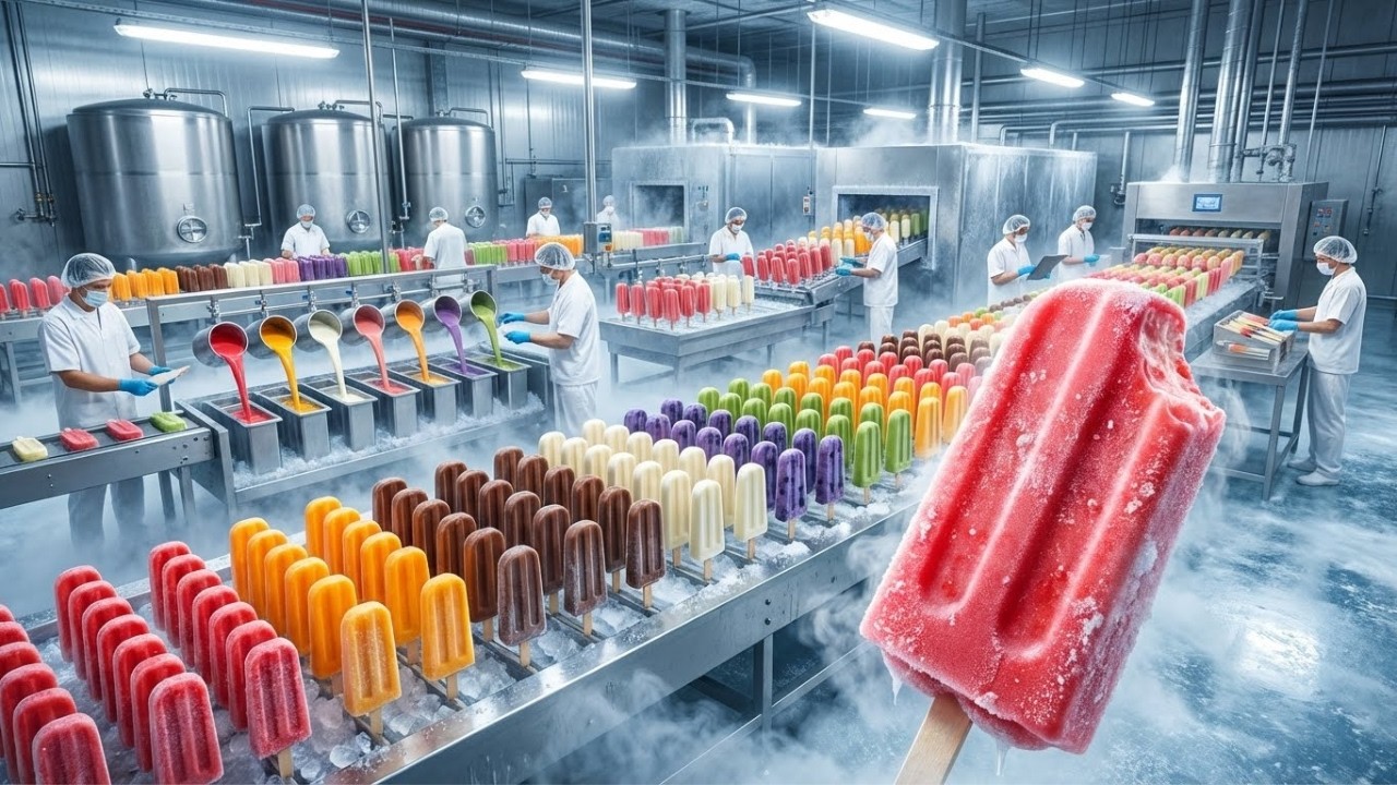 Inside the secret ice cream factory high quality production