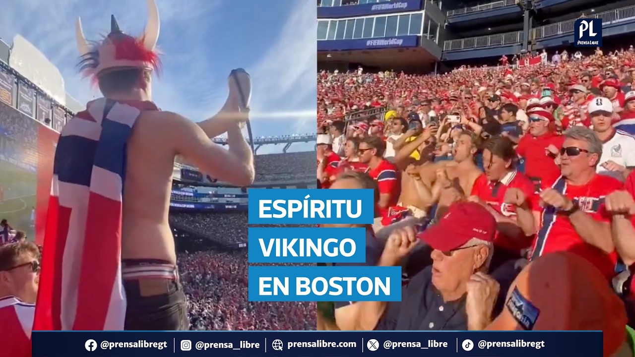 Aficionados noruegos llevaron esp&iacute;ritu vikingo al estadio de Boston ante Irak