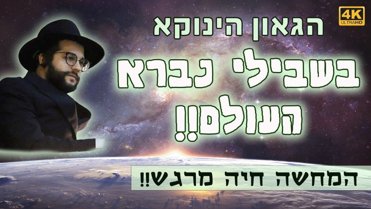 הגאון הינוקא - בשבילי נברא העולם - המחשה חיה 4k| The Yanuka - English subs