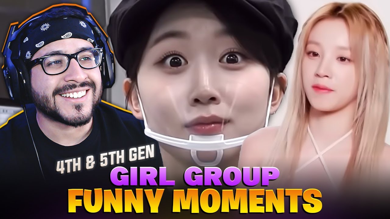 Reaction to the FUNNIEST moments of 4th and 5th gen kpop girl groups