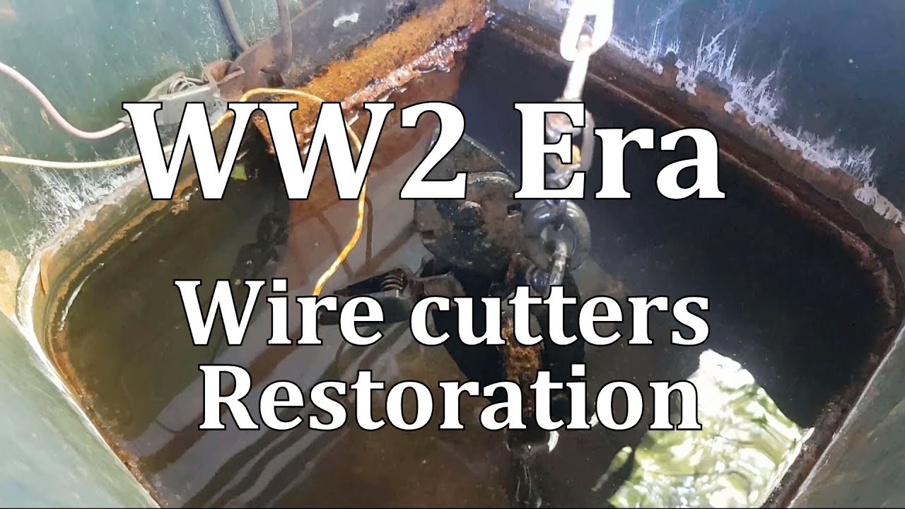 Electrolysis Restoration of WW2 Era Army Style Folding Wire Cutters from an old shed