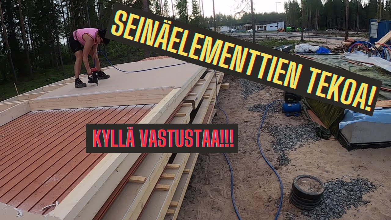 Jakso6: Omakotitalon seinäelementtien tekoa