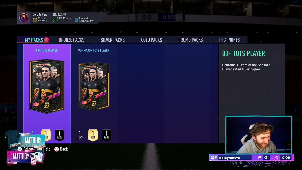 Opening my 90+ TOTS Deluxe Pack + 88+ TOTS Pack on the RTG!