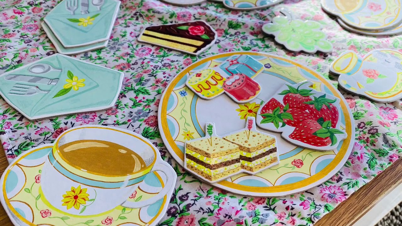 Tea Party Spinner Game, By eeBoo