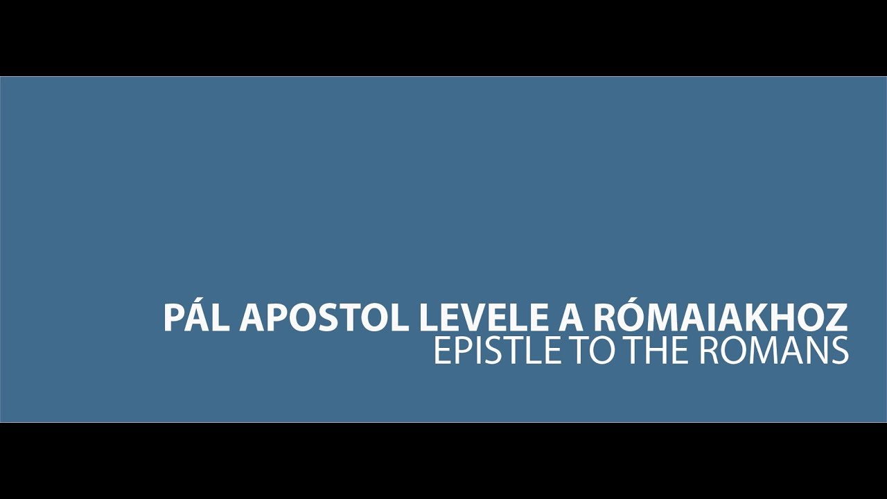 2008.06.02. Hétfő este: Molnár Sándor: Római levél - Róma 6:12-23