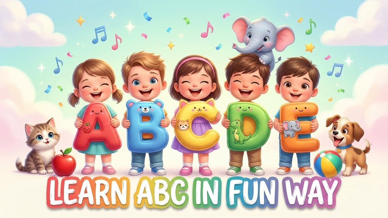 ABC Song for Kids 🎵 | Learn Alphabet A to Z | Fun Educational Cartoon Animation